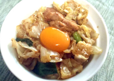 鶏肉の回鍋肉丼