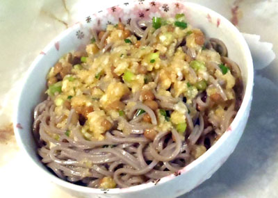 おろし納豆蕎麦