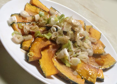 南瓜の甘辛焼き