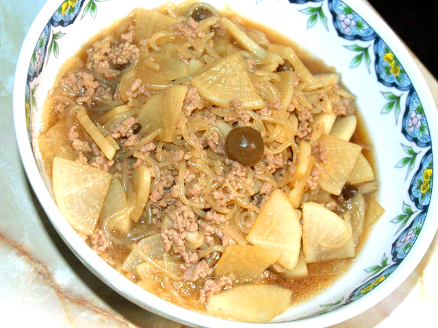 大根とひき肉の和風煮