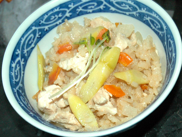 五目の筍ごはん