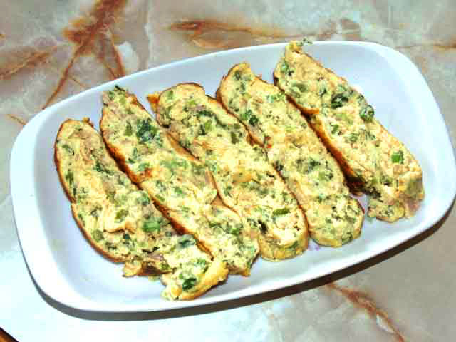 クレソンとツナの卵焼き