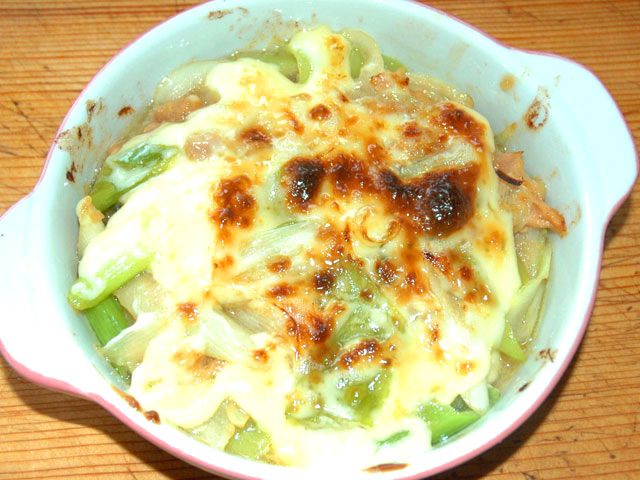 ネギとツナの味噌マヨ焼き