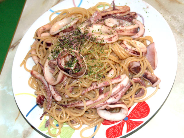 いかのバター醤油パスタ