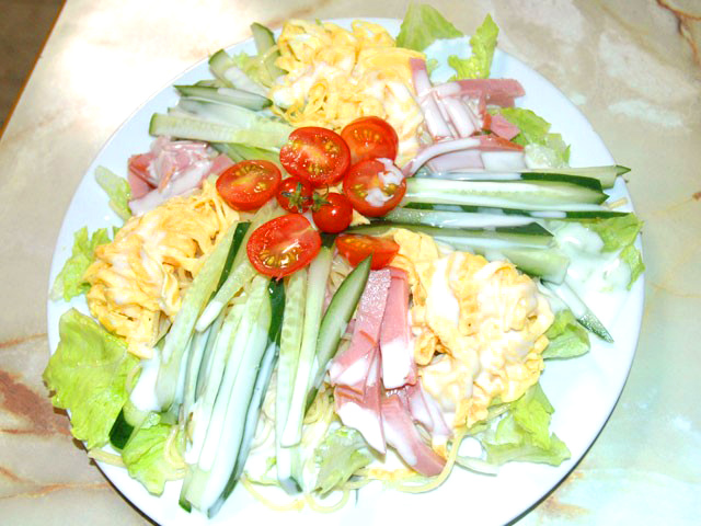 冷やし中華風パスタ