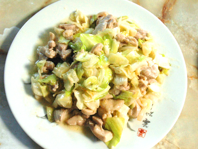 キャベツの柚子風味マヨ炒め