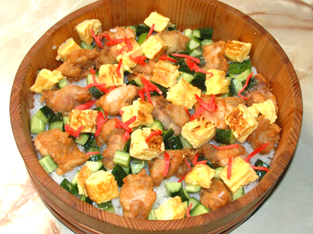 ザンギのバラ散らし風