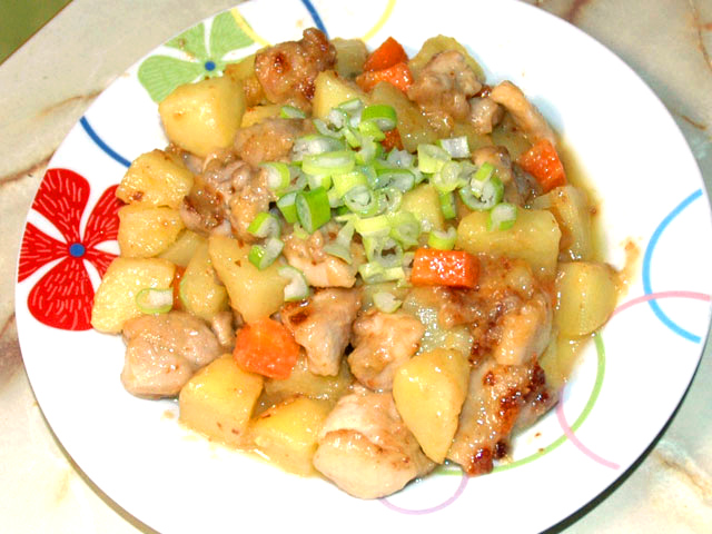 チキンとポテトの味噌バター