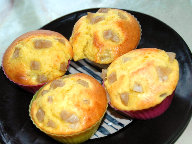 梨がゴロゴロフルーティ！洋梨のマフィン♪