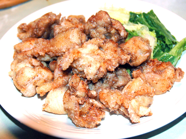 旨辛ザンギ！塩山椒風味の鶏のから揚げ♪