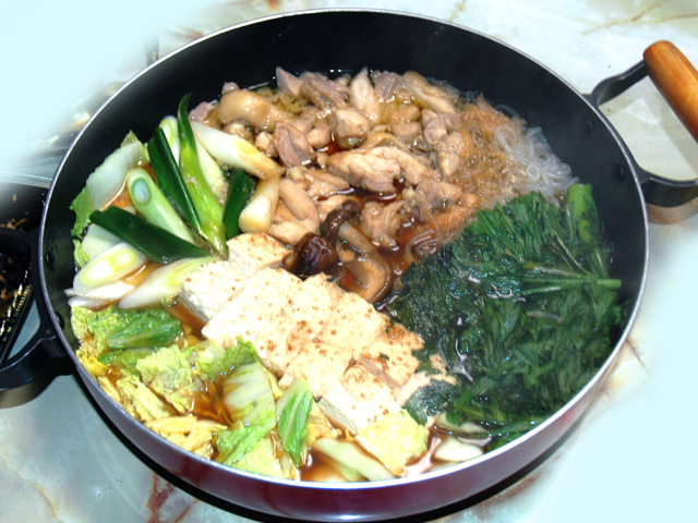 簡単割りしたですき焼き風！鶏もものすき焼き★鶏すき