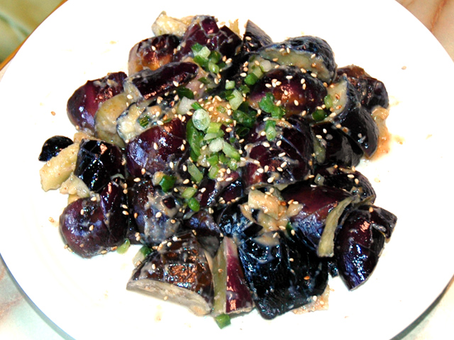 レンジで簡単！時短！茄子のゴマ味噌和え♪