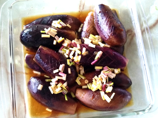 レンジで完結！茄子の揚げびたし風！