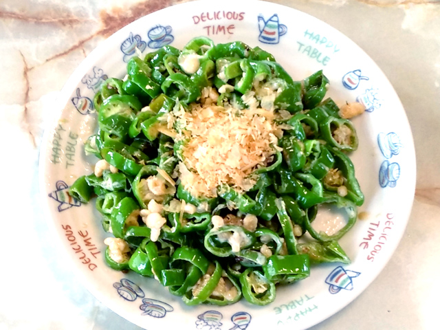 ししとうの大量消費メニュー！ししとうの天マヨ和え♪