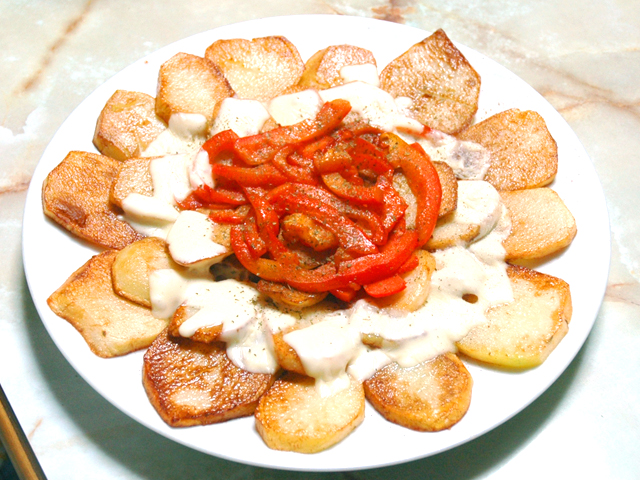 レンジで時短！スライスじゃがいものオードブル風♪