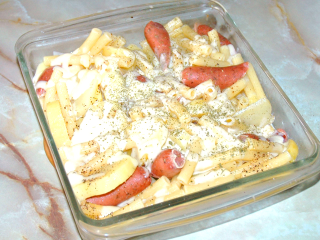 レンジ完結！じゃがいもとマカロニのレンジミルク煮♪