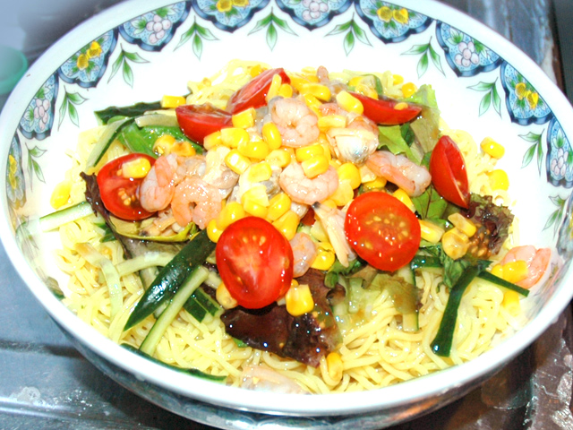 あっさりさっぱり！ゆずポン酢のラーメンサラダ♪