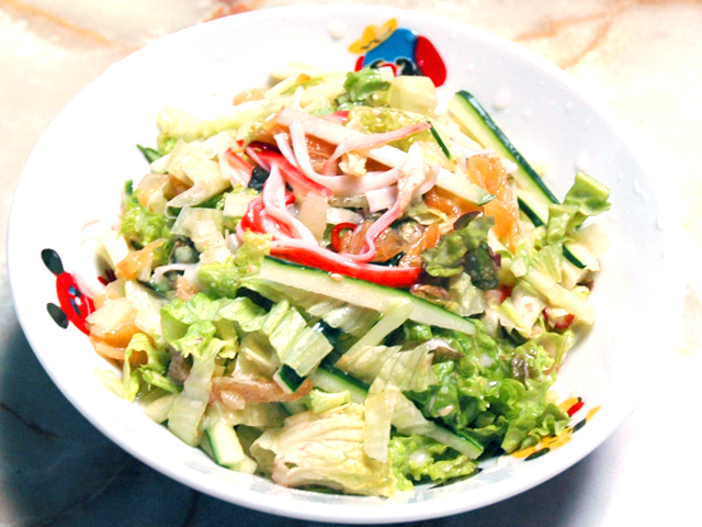 サニーレタスで！レタスとクラゲのサウザンサラダ♪