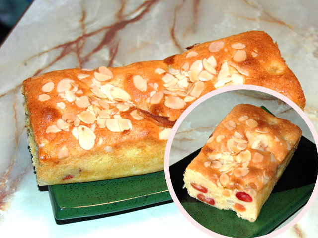 生のさくらんぼで！チェリーの丸ごとパウンドケーキ♪