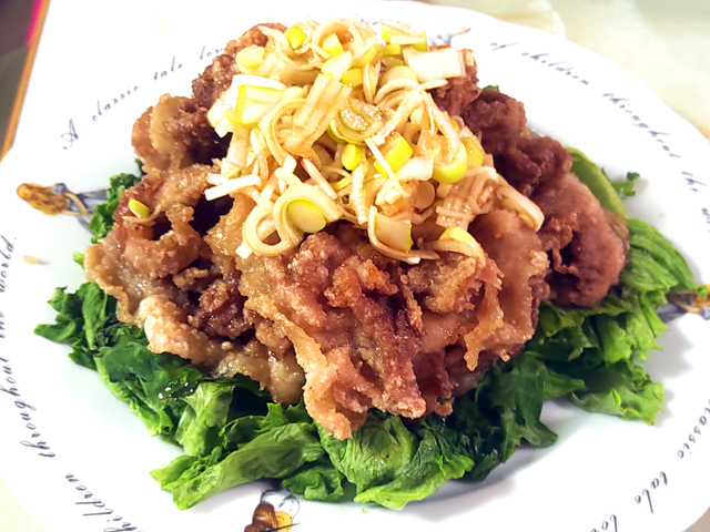 時短でできる？豚こまのユーリンチイ風ソースがけ♪