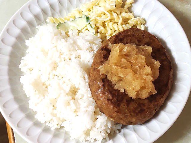 冷凍ハンバーグアレンジ！おろしバーグディッシュ♪