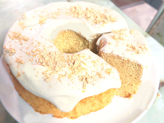 和のシフォン！きなこと黒蜜クリームのシフォンケーキ