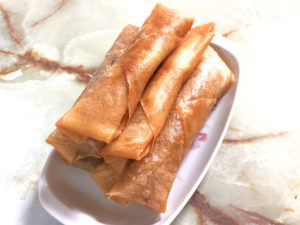 レトルトの麻婆春雨で！パリパリの春巻き♪