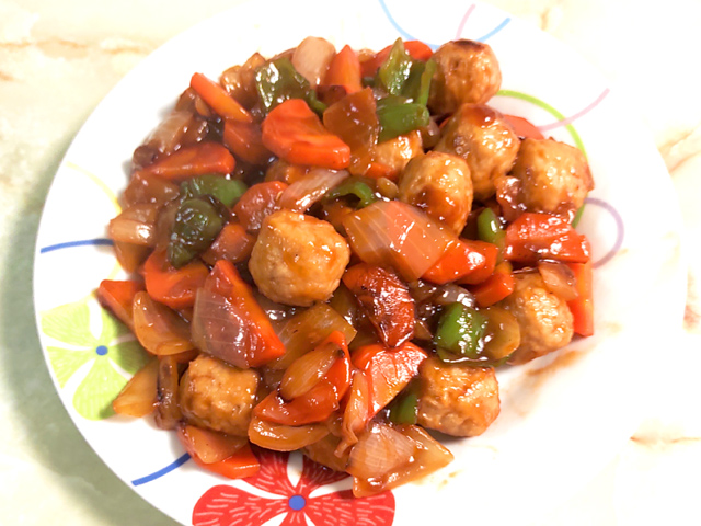 冷凍の肉団子アレンジ！肉団子の酢豚風♪