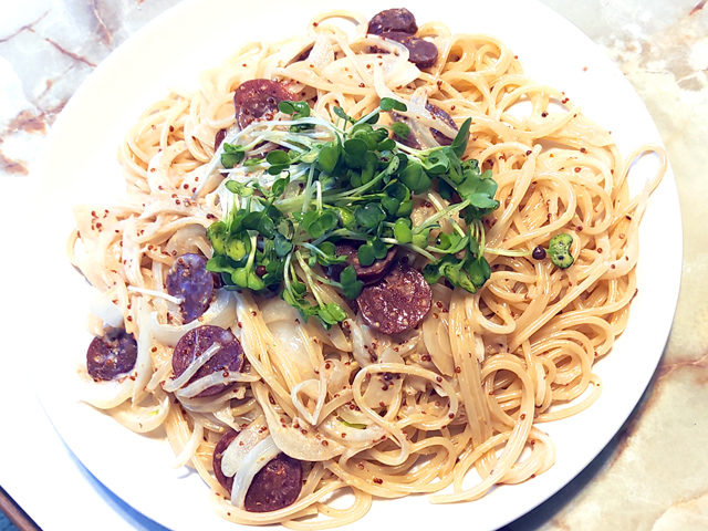 生クリームを消費！粒マスタードのクリームパスタ♪