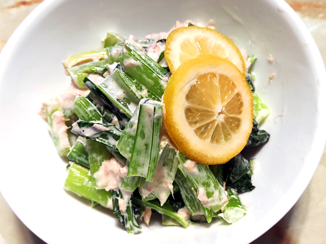 時短クッキング！小松菜とツナのマヨサラダ♪