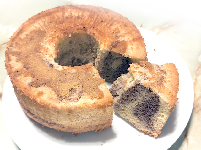 グルテンフリー！簡単なマーブルシフォンケーキ♪