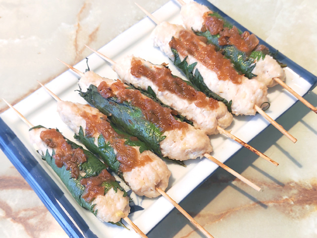 トースターで簡単!鶏ひき肉の梅じそつくね♪