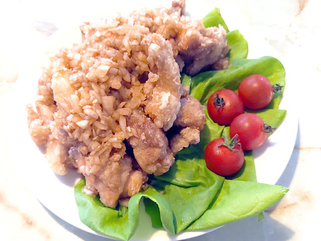 から揚げアレンジ！塩ザンギの玉ねぎソースがけ♪