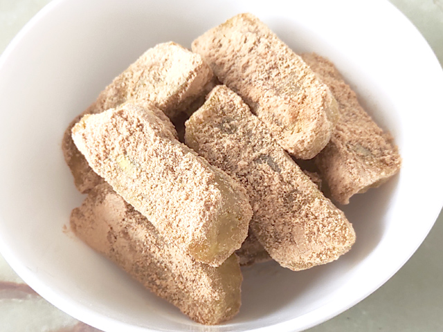 レンジで簡単!さつまいものきなこ団子♪