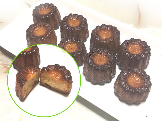 ダイソーのカヌレ型で！外バリっ！中モチっ！のカヌレ