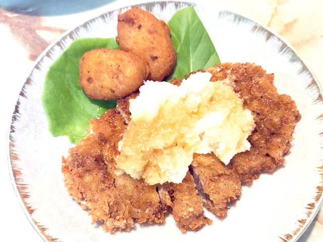 トンカツアレンジ！おろしバター醤油風ソース仕立て♪