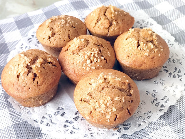 100均の型で!グルテンフリーの米粉モカマフィン♪