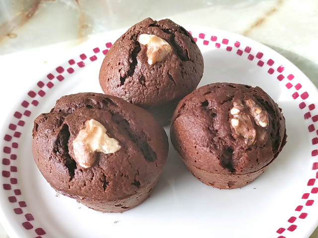 100均のシリコン型で！シンプルチョコマフィン♪