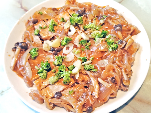 アレンジ!ちょっとおしゃれな粒マスタードトンテキ♪