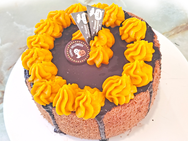 ハロウィンに！南瓜とグラサージュショコラシフォン♪