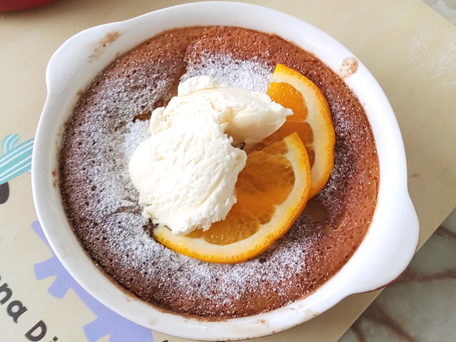 100均のグラタン皿で！オレンジ香る♪焼きプリン