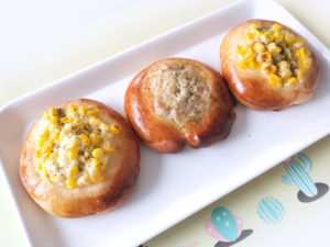 コーン＆ツナマヨパン！スタンドミキサーで楽々♪