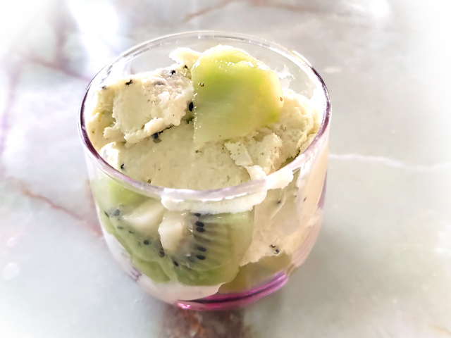 FPで！キウイフルーツのジェラート風アイス♪